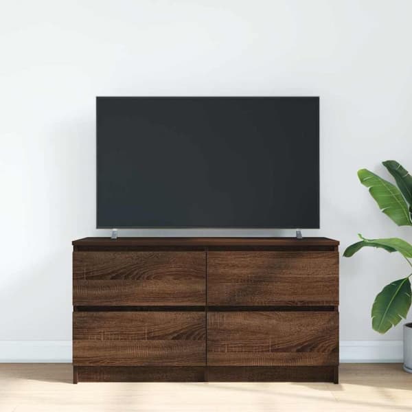 vidaXL TV-bänk brun ek 100x35x54 cm konstruerat trä
