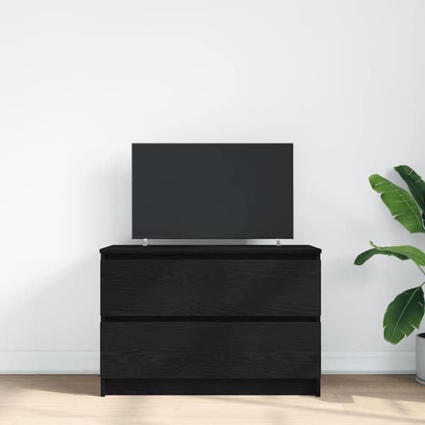 vidaXL TV-bänk svart 80x35x54 cm konstruerat trä
