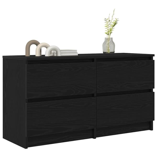 vidaXL TV-benk svart 100x35x54 cm konstruert tre