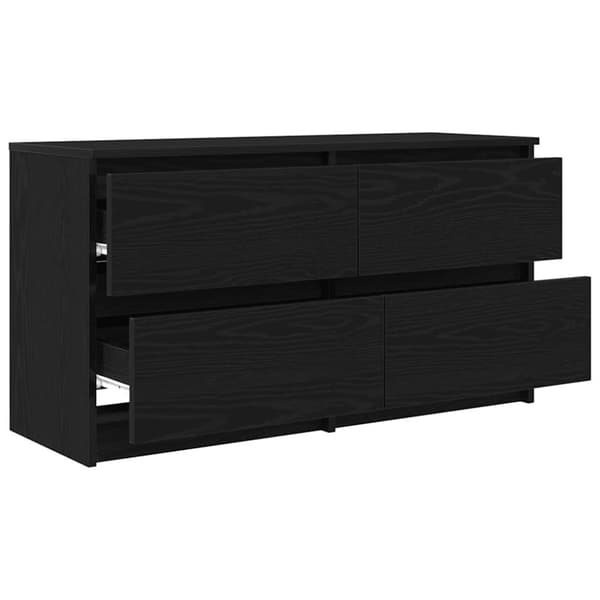 vidaXL TV-benk svart 100x35x54 cm konstruert tre