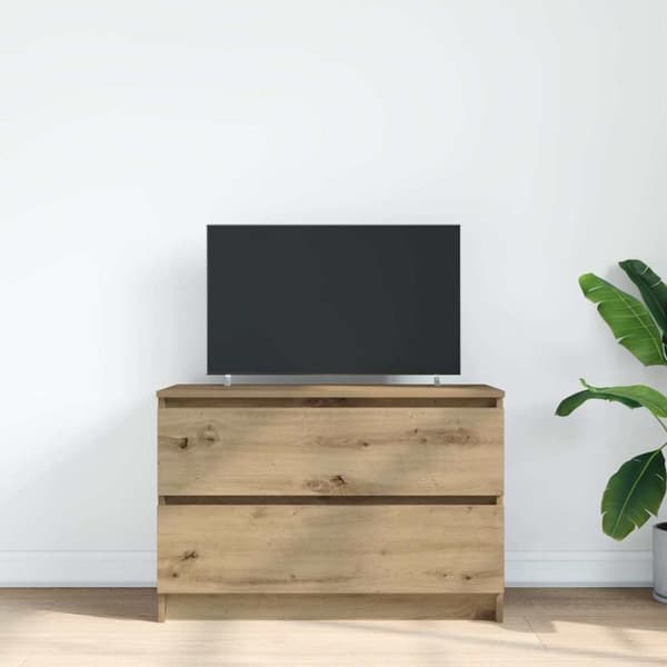 vidaXL TV-benk artisan eik 80x35x54 cm konstruert tre