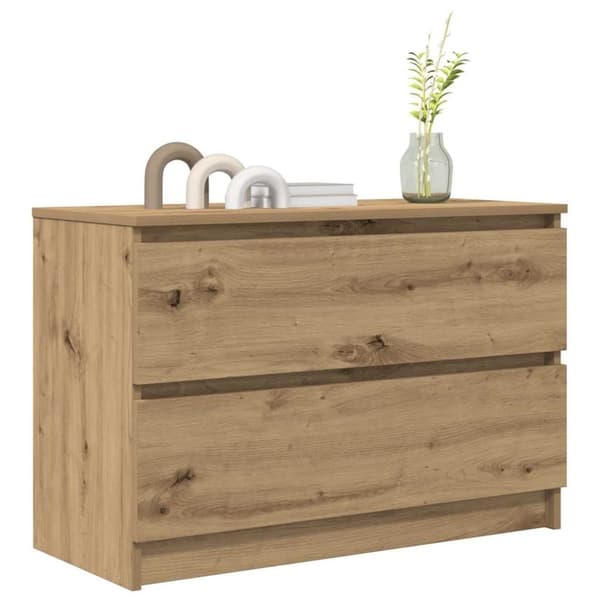 vidaXL TV-benk artisan eik 80x35x54 cm konstruert tre