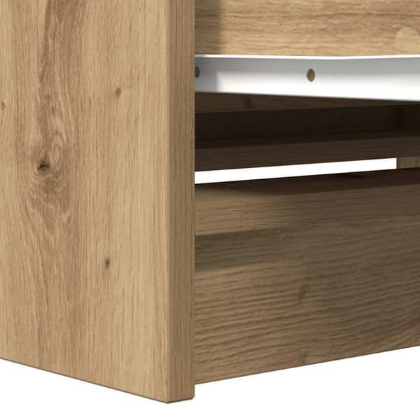 vidaXL TV-benk artisan eik 80x35x54 cm konstruert tre