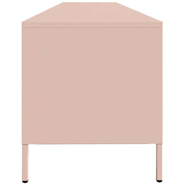 vidaXL tv-bord 202x39x43,5 cm koldvalset stål lyserød
