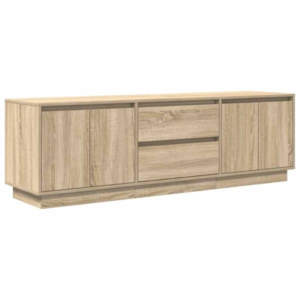 vidaXL TV-taso LED-valoilla Sonoma-tammi 160,5x41x50 cm