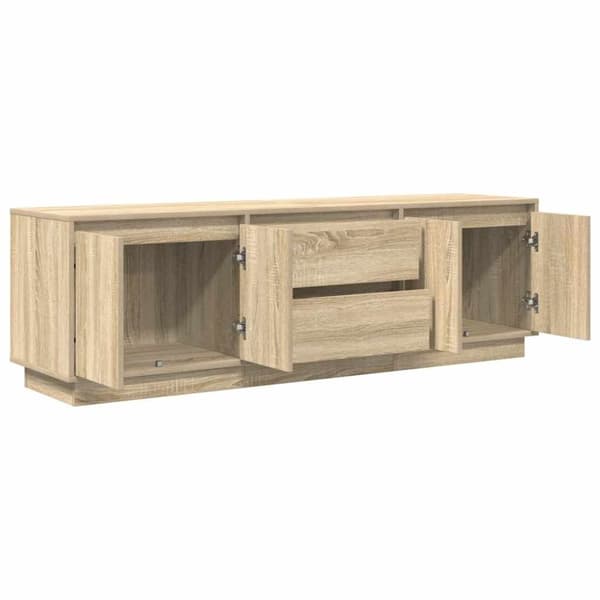 vidaXL TV-taso LED-valoilla Sonoma-tammi 160,5x41x50 cm