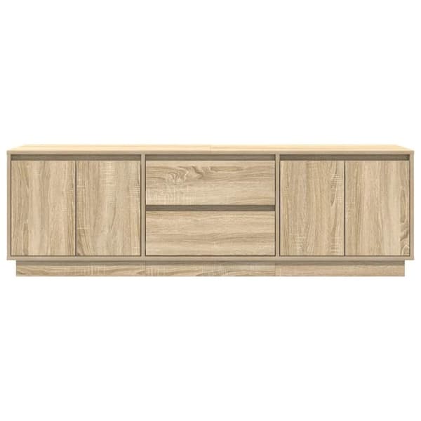 vidaXL TV-taso LED-valoilla Sonoma-tammi 160,5x41x50 cm