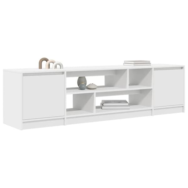 vidaXL tv-bord 188,5x41x50 cm konstrueret træ hvid