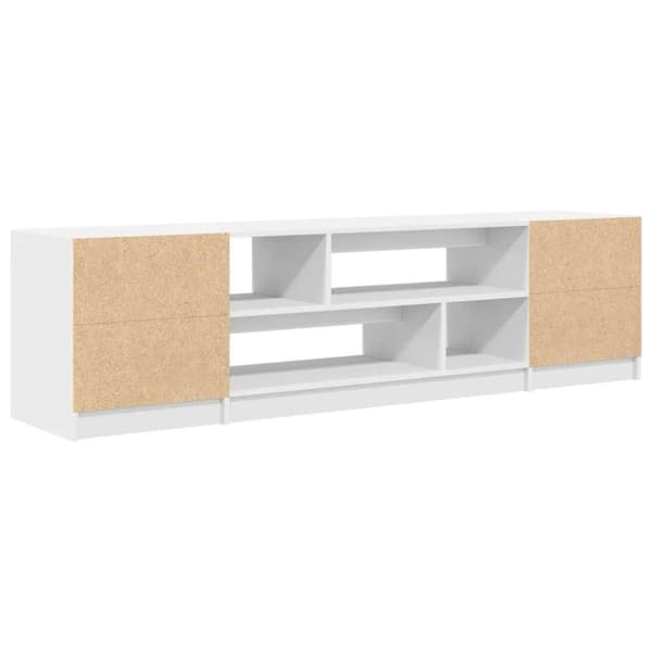 vidaXL tv-bord 188,5x41x50 cm konstrueret træ hvid