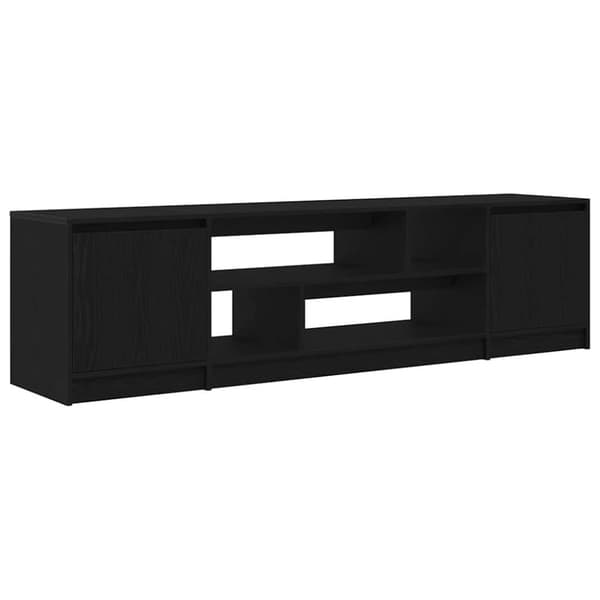 vidaXL TV-benk svart eik 188,5x41x50 cm konstruert tre