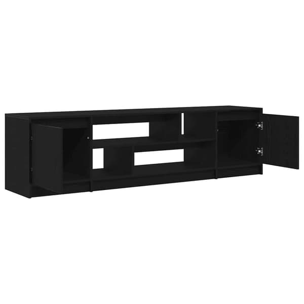 vidaXL TV-benk svart eik 188,5x41x50 cm konstruert tre
