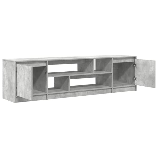 vidaXL TV-bänk betonggrå 188,5x41x50 cm konstruerat trä