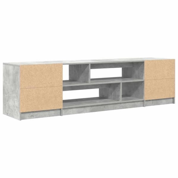 vidaXL TV-bänk betonggrå 188,5x41x50 cm konstruerat trä