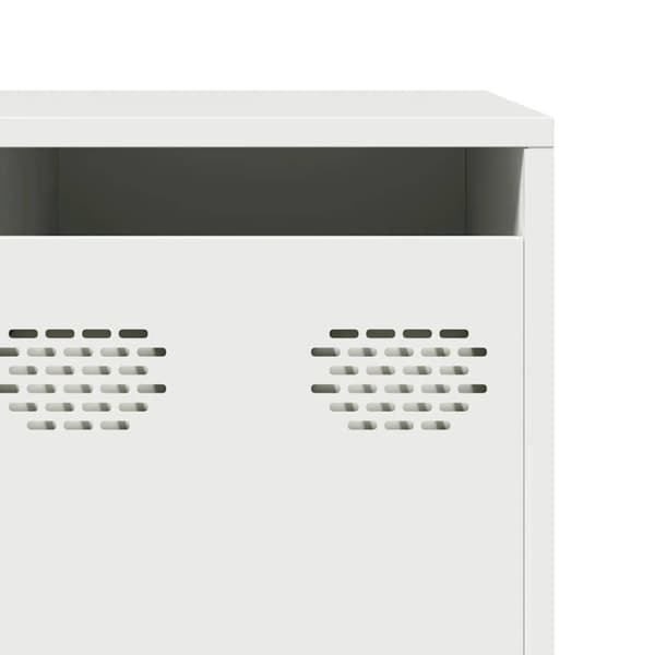 vidaXL tv-bord 202x39x43,5 cm koldvalset stål hvid