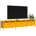 Miniatyrbilde 2 av 11: vidaXL TV-benk sennepsgul 202x39x43,5 cm kaldvalset stål