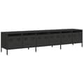 Miniatyrbilde 3 av 11: vidaXL TV-benk svart 202x39x43,5 cm kaldvalset stål