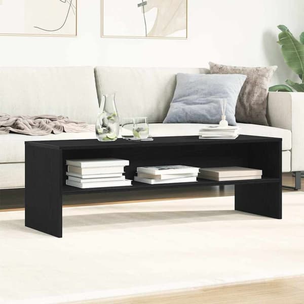 vidaXL TV-benk svart eik 120x40x40 cm sponplate