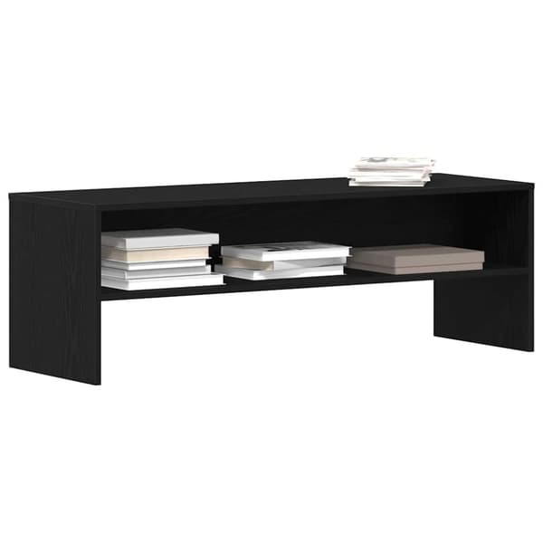 vidaXL TV-benk svart eik 120x40x40 cm sponplate