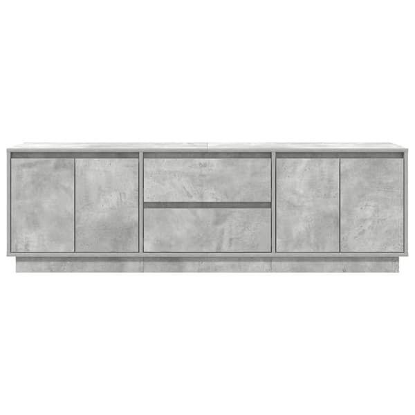 vidaXL TV-benk med LED-lys betonggrå 160,5x41x50 cm
