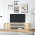 Miniatyrbild 4 av 11: vidaXL TV-bänk sonoma ek 188,5x41x50 cm konstruerat trä