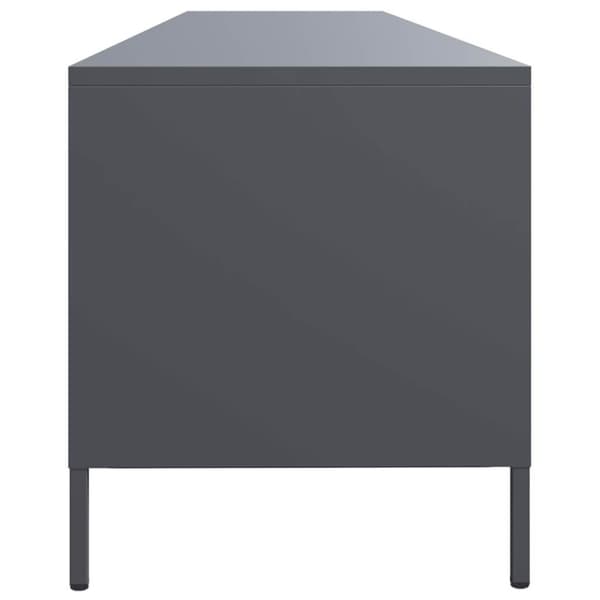 vidaXL TV-benk antrasitt 202x39x43,5 cm kaldvalset stål