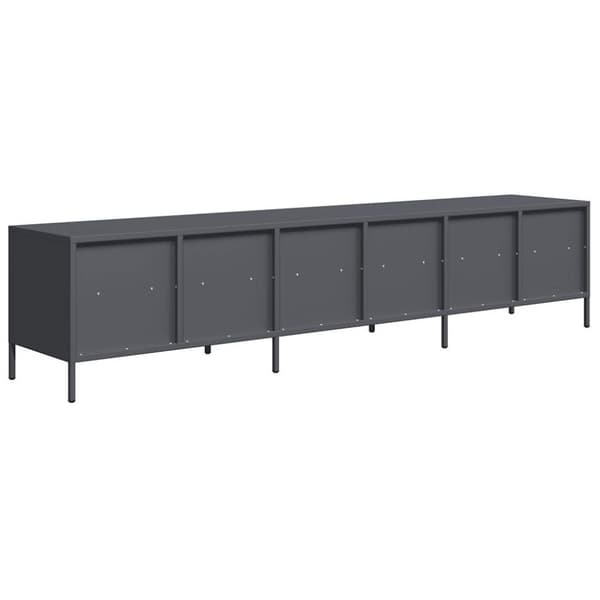 vidaXL TV-benk antrasitt 202x39x43,5 cm kaldvalset stål