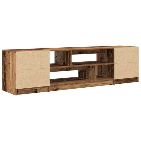 vidaXL TV-benk gammelt tre 188,5x41x50 cm konstruert tre