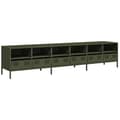 Miniatyrbilde 3 av 11: vidaXL TV-benk olivengrønn 202x39x43,5 cm kaldvalset stål