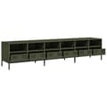 Miniatyrbilde 5 av 11: vidaXL TV-benk olivengrønn 202x39x43,5 cm kaldvalset stål