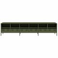Miniatyrbilde 6 av 11: vidaXL TV-benk olivengrønn 202x39x43,5 cm kaldvalset stål