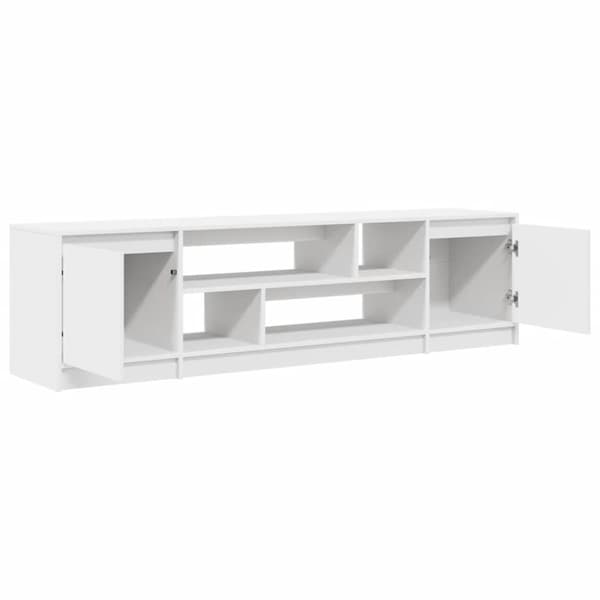 vidaXL TV-bänk vit 188,5x41x50 cm konstruerat trä