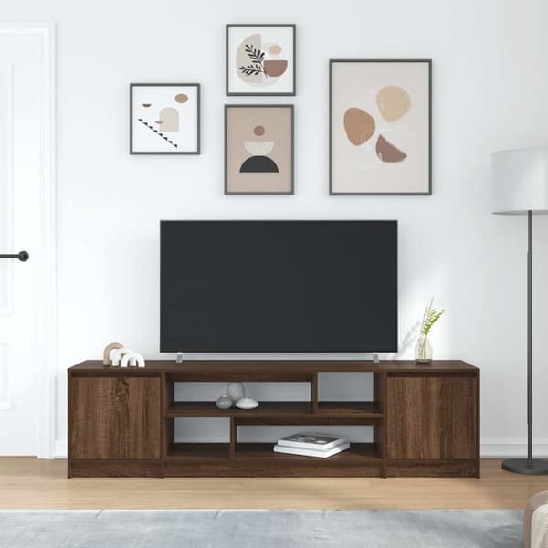 vidaXL TV-bänk brun ek 188,5x41x50 cm konstruerat trä
