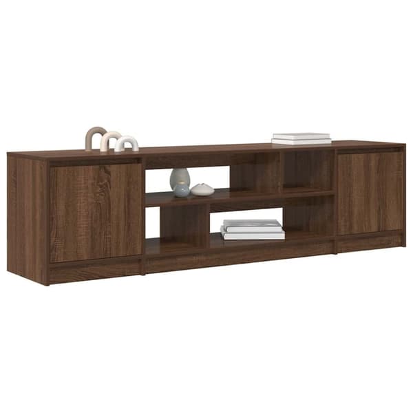 vidaXL TV-bänk brun ek 188,5x41x50 cm konstruerat trä