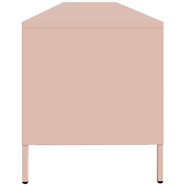 vidaXL TV-taso pinkki 202x39x43,5 cm kylmävalssattu teräs