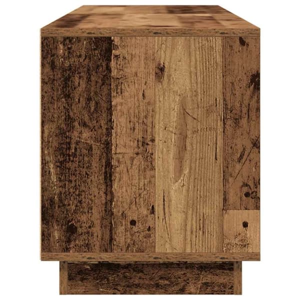 vidaXL TV-taso LED-valoilla vanha puu 160,5x41x50 cm