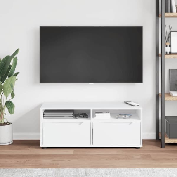 vidaXL tV-bord VISNES 100x40x38 cm konstrueret træ hvid