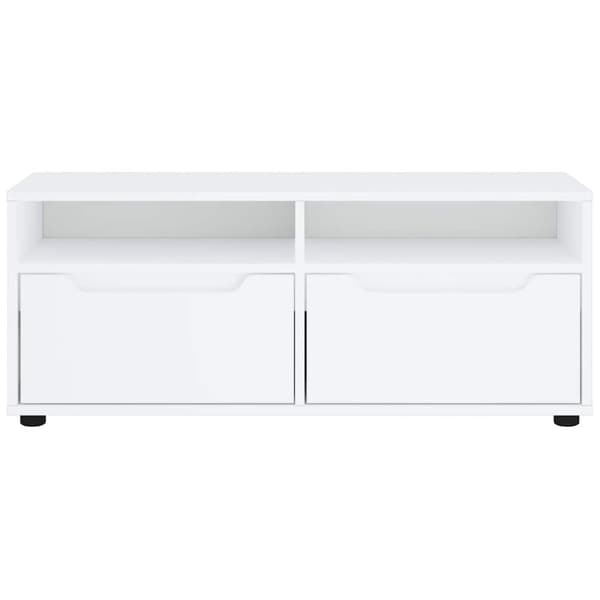 vidaXL tV-bord VISNES 100x40x38 cm konstrueret træ hvid