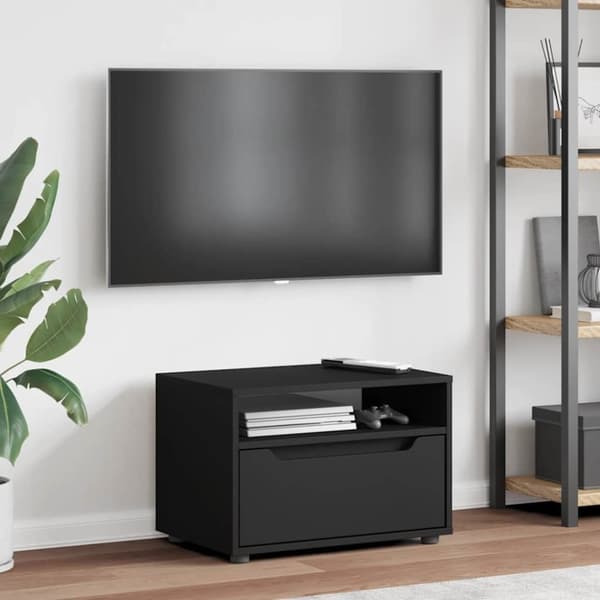 vidaXL TV-bänk VISNES svart 60x40x38 cm konstruerat trä