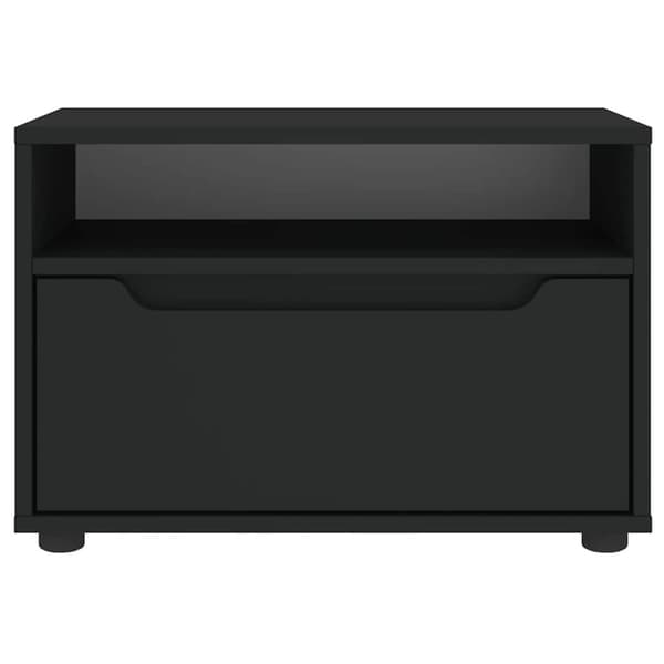 vidaXL TV-bänk VISNES svart 60x40x38 cm konstruerat trä