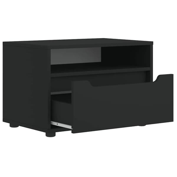 vidaXL TV-bänk VISNES svart 60x40x38 cm konstruerat trä