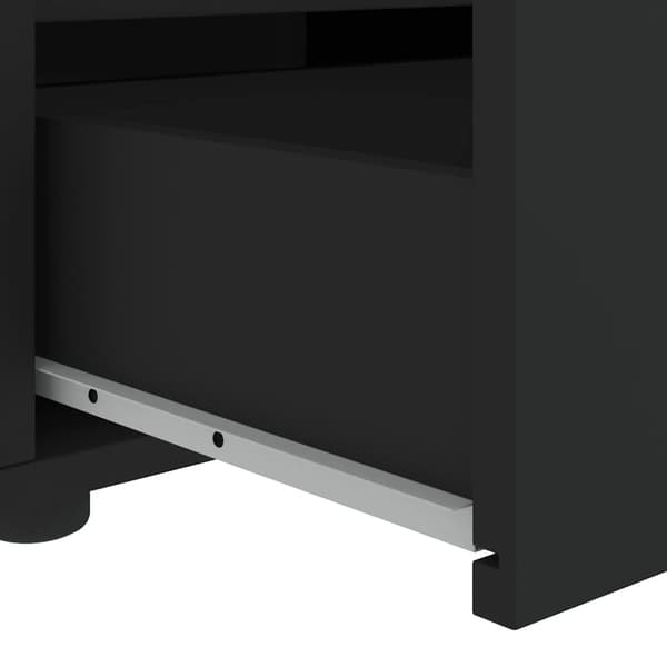 vidaXL TV-bänk VISNES svart 60x40x38 cm konstruerat trä