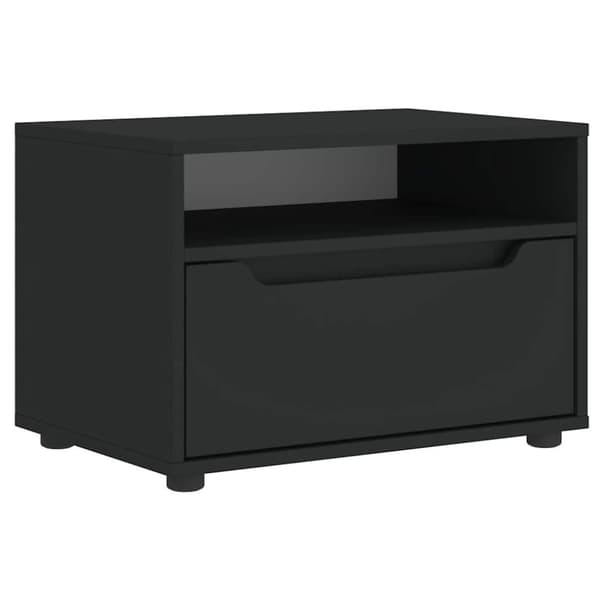 vidaXL TV-bänk VISNES svart 60x40x38 cm konstruerat trä
