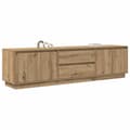 Miniatyrbilde 6 av 11: vidaXL TV-benk med LED-lys artisan eik 193,5x41x50 cm