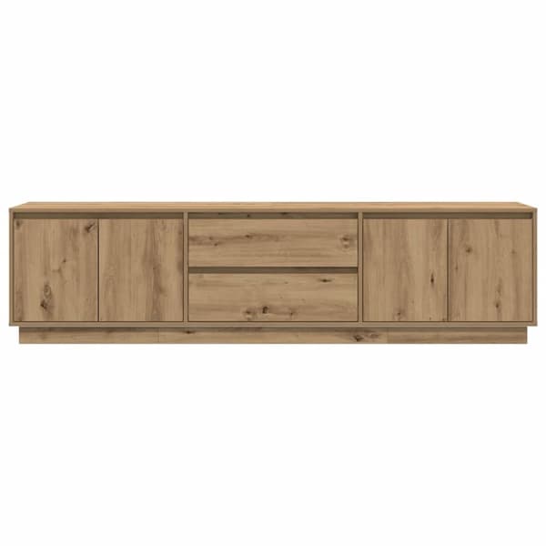 vidaXL TV-benk med LED-lys artisan eik 193,5x41x50 cm