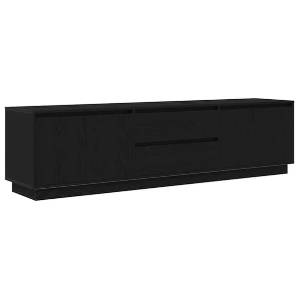 vidaXL tv-skab med LED-lys 193,5x41x50 cm sort-eg