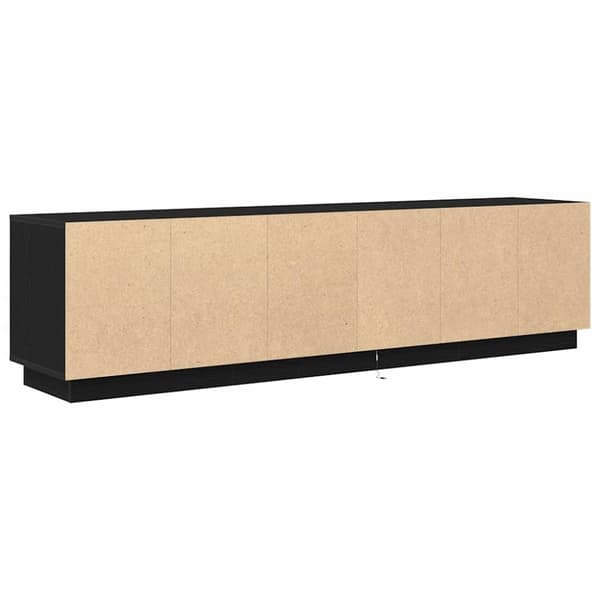 vidaXL tv-skab med LED-lys 193,5x41x50 cm sort-eg