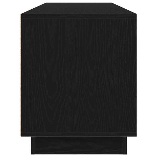 vidaXL TV-bänk med LED-lampor svart ek 193,5x41x50 cm