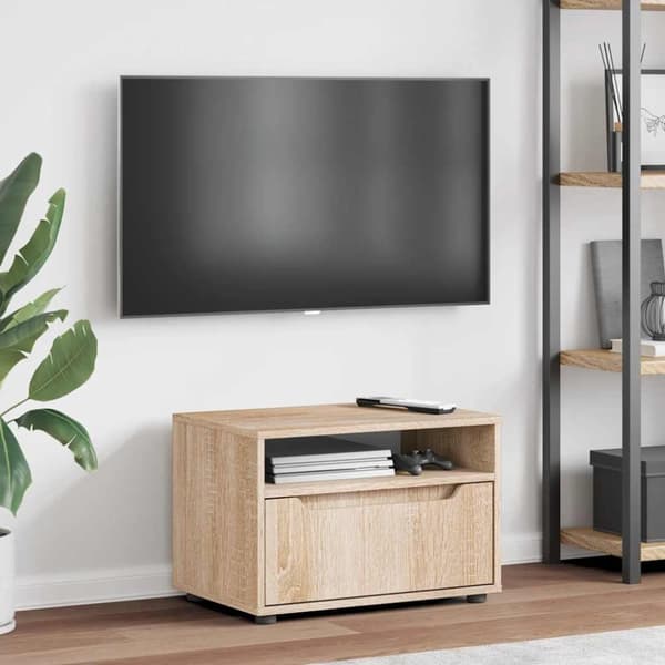 vidaXL tV-bord VISNES 60x40x38 cm konstrueret træ sonoma-eg