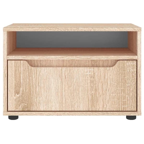 vidaXL tV-bord VISNES 60x40x38 cm konstrueret træ sonoma-eg