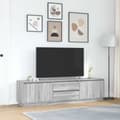 Miniatyrbilde 5 av 11: vidaXL TV-benk med LED-lys grå sonoma 193,5x41x50 cm